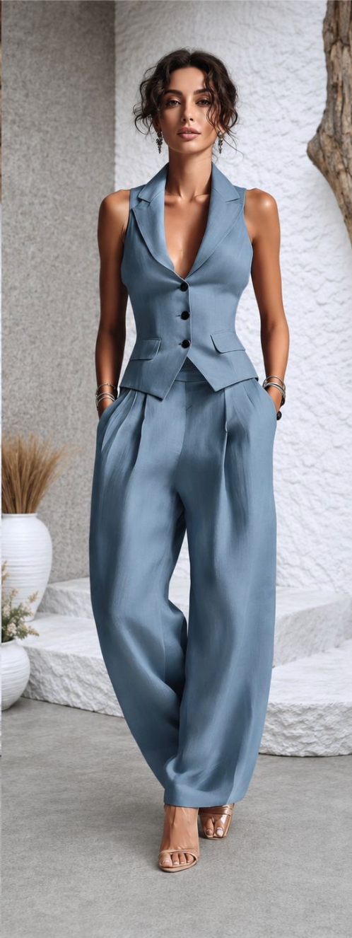 Valentina Two-Piece Vest Set