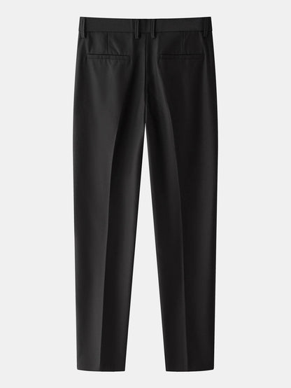 Linen Ribbed Knit Polo & Slim Fit Tapered Trousers