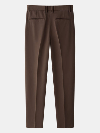 Linen Ribbed Knit Polo & Slim Fit Tapered Trousers