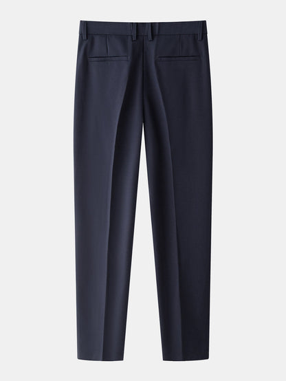 Linen Ribbed Knit Polo & Slim Fit Tapered Trousers