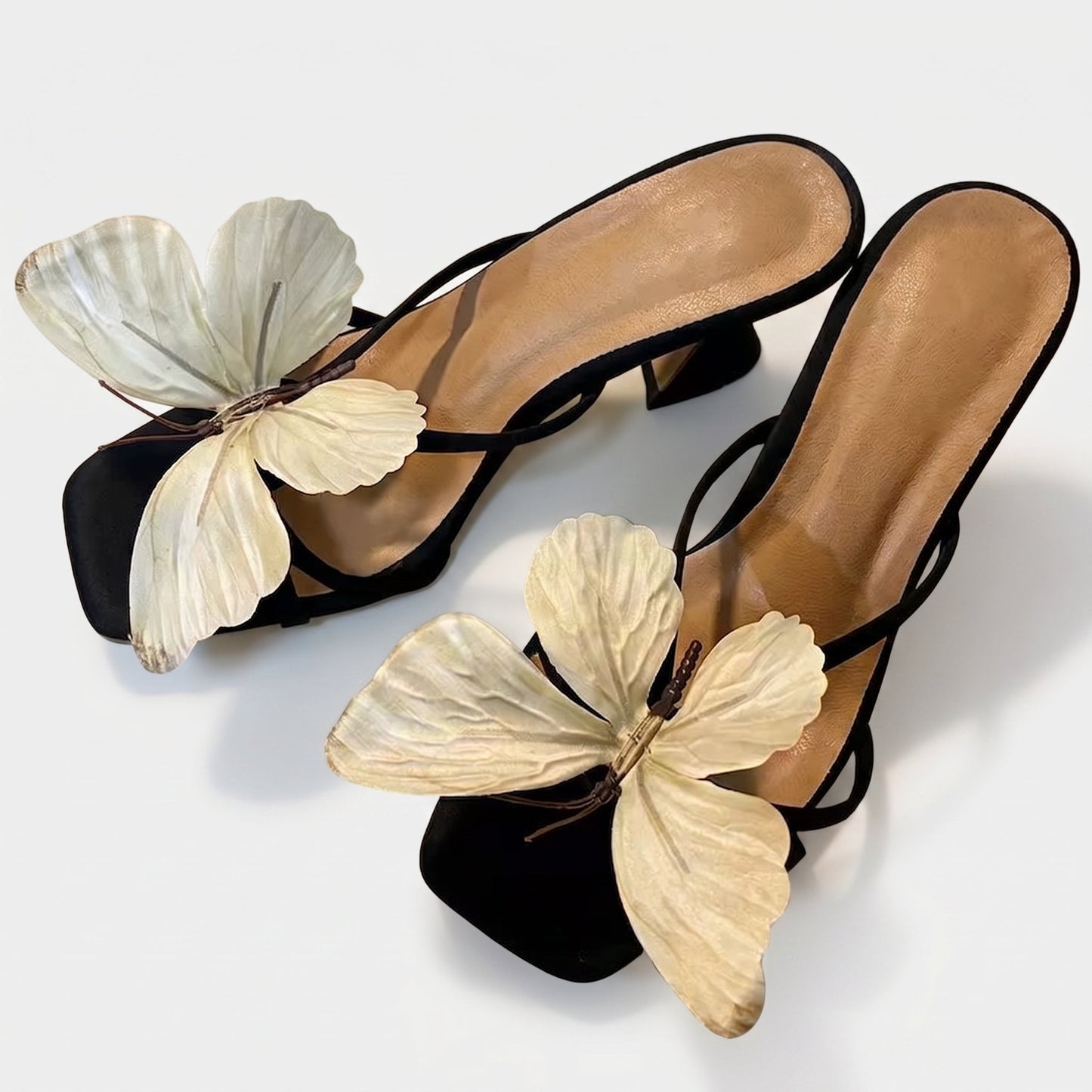 Iridescent Butterfly High Sandals
