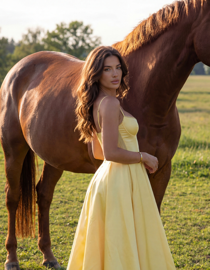 Tulle-Cut Midi Dress