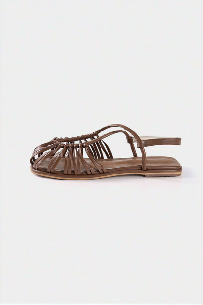Brown Woven Fisherman Sandals