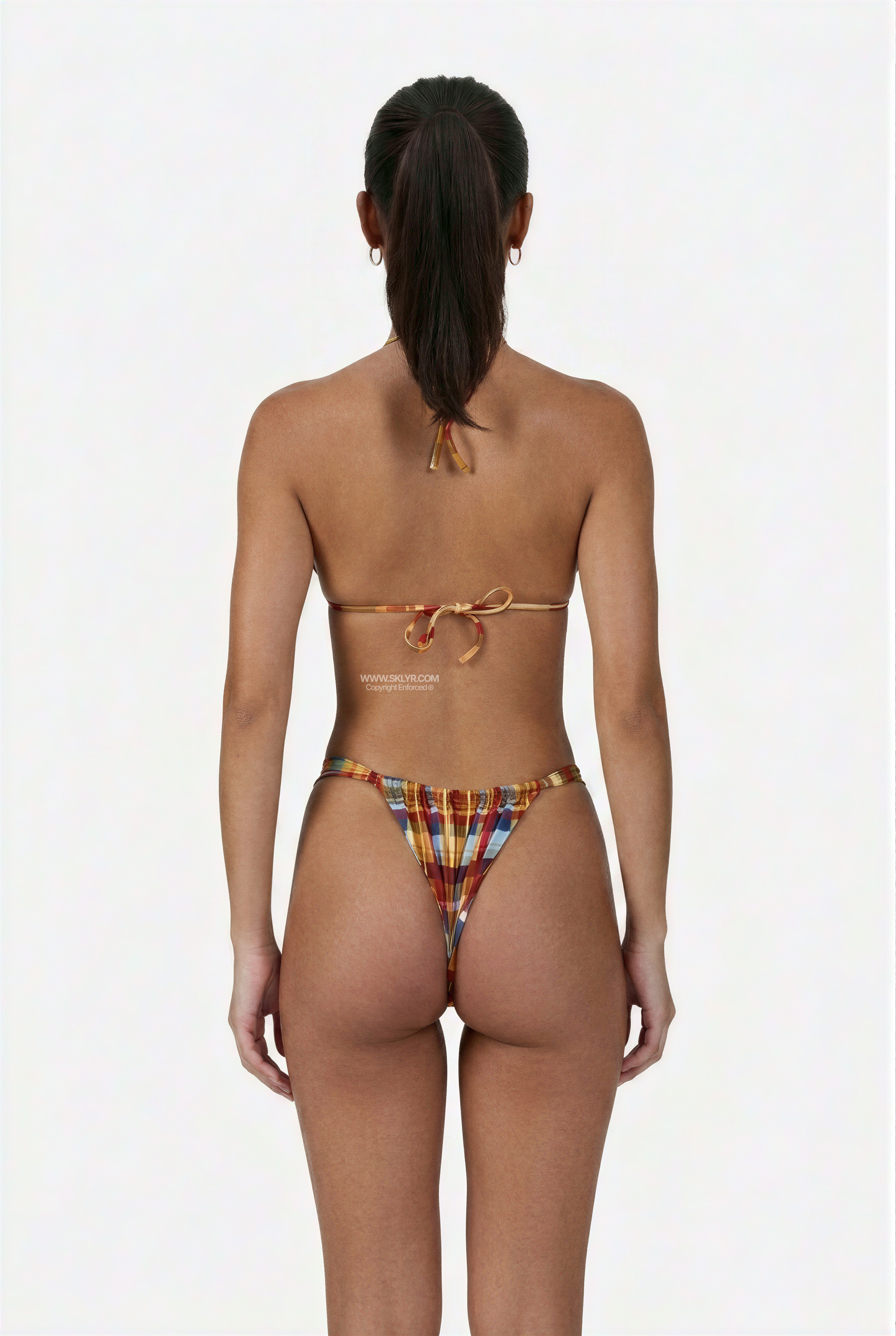 Women's Plaid Triangle Bikini