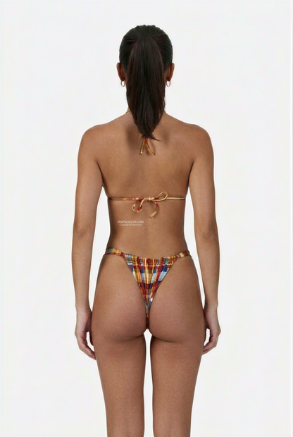 Women's Plaid Triangle Bikini
