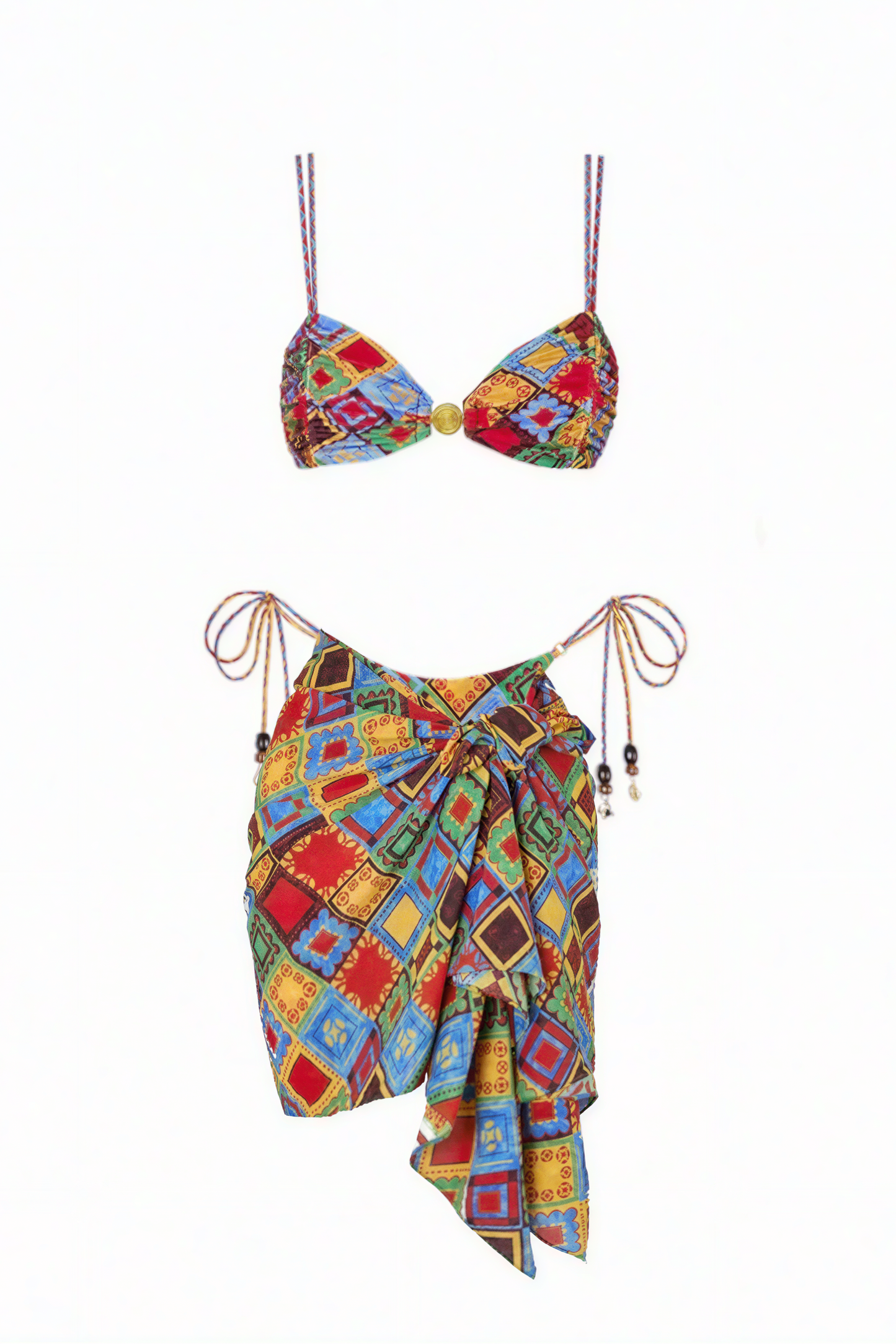 Vibrant Geometric Resort 3-Piece Bikini