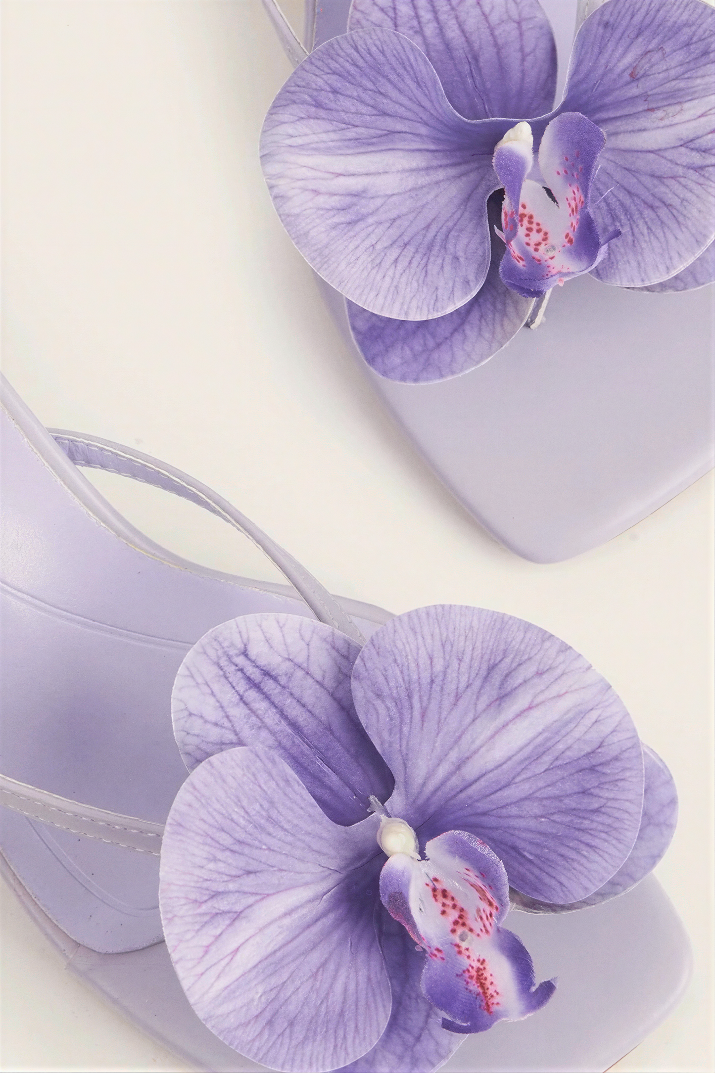 Lilac Orchid Square-Toe Kitten Heel Sandals